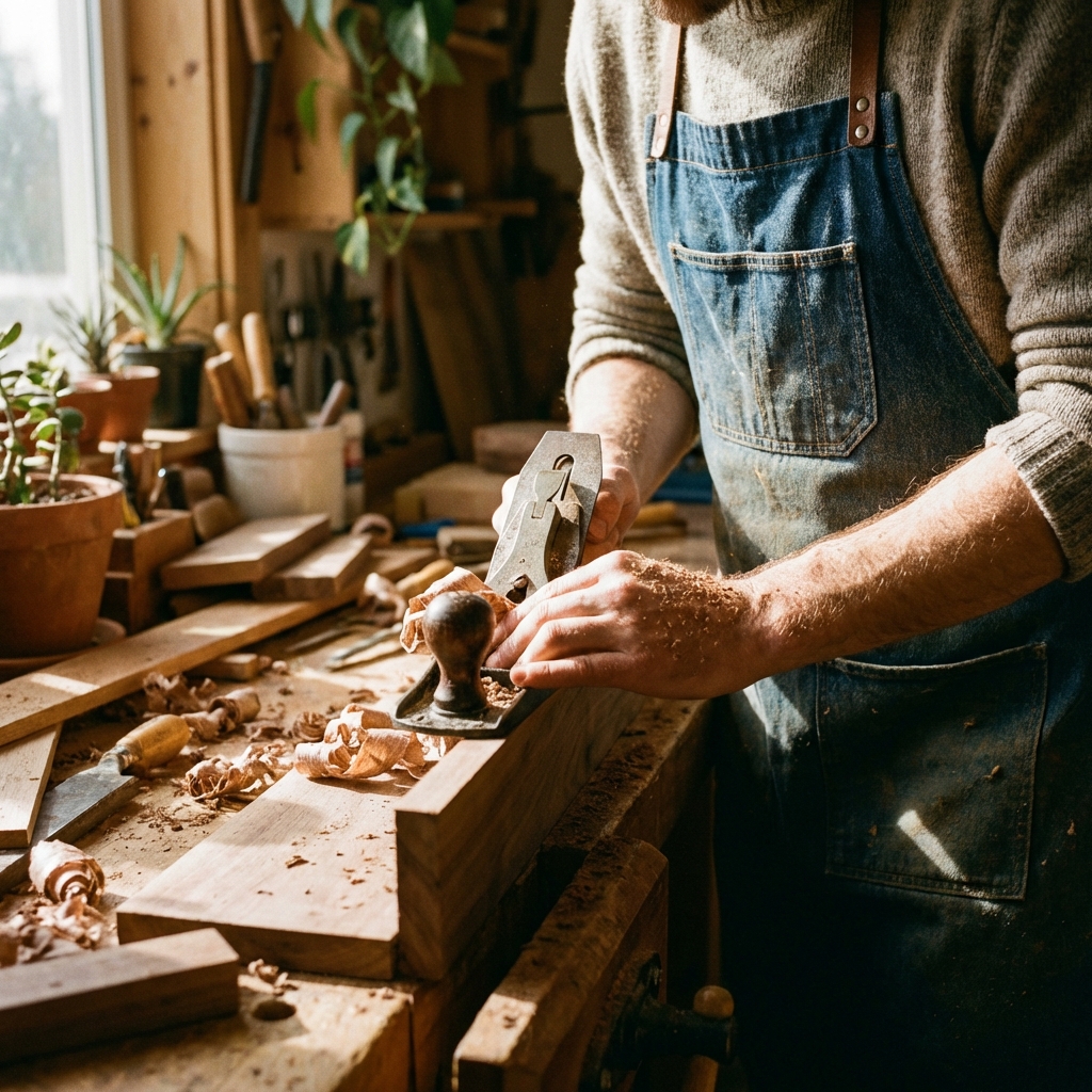 Engaging in a hands-on hobby