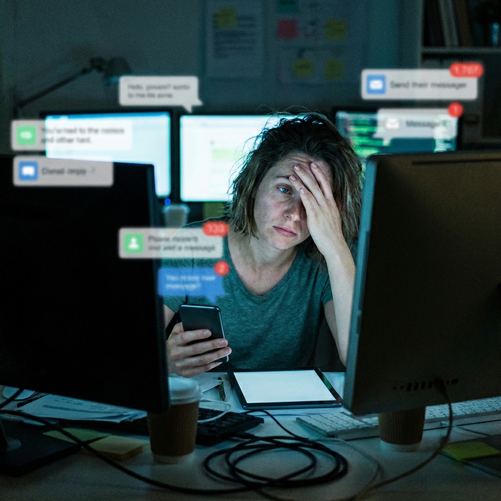 Overwhelmed by digital notifications
